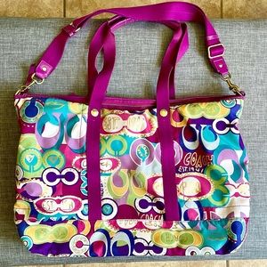 Rainbow 🌈 Coach Diaper Bag - Large!